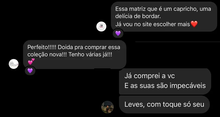Feedback real de cliente Bruno dos Bordados 3