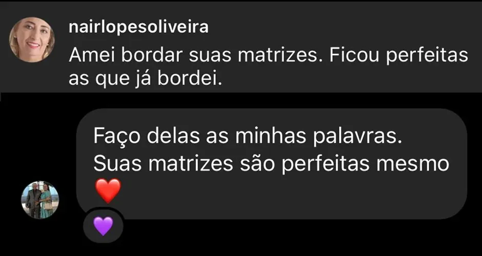 Feedback real de cliente Bruno dos Bordados 7