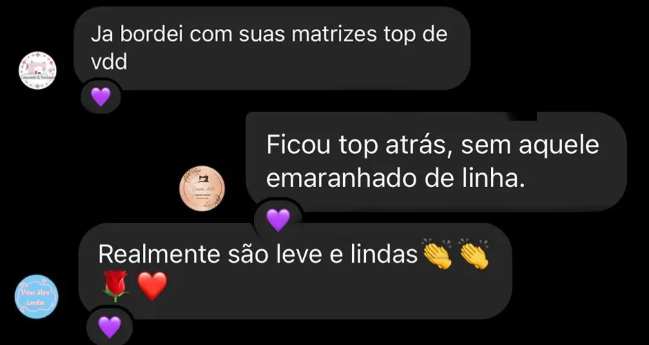 Feedback real de cliente Bruno dos Bordados 8