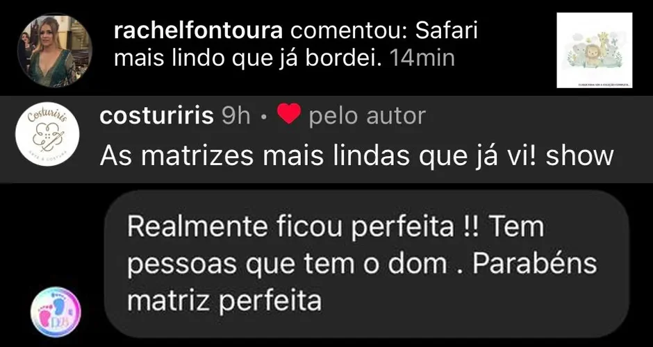Feedback real de cliente Bruno dos Bordados 11