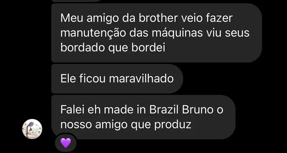 Feedback real de cliente Bruno dos Bordados 12