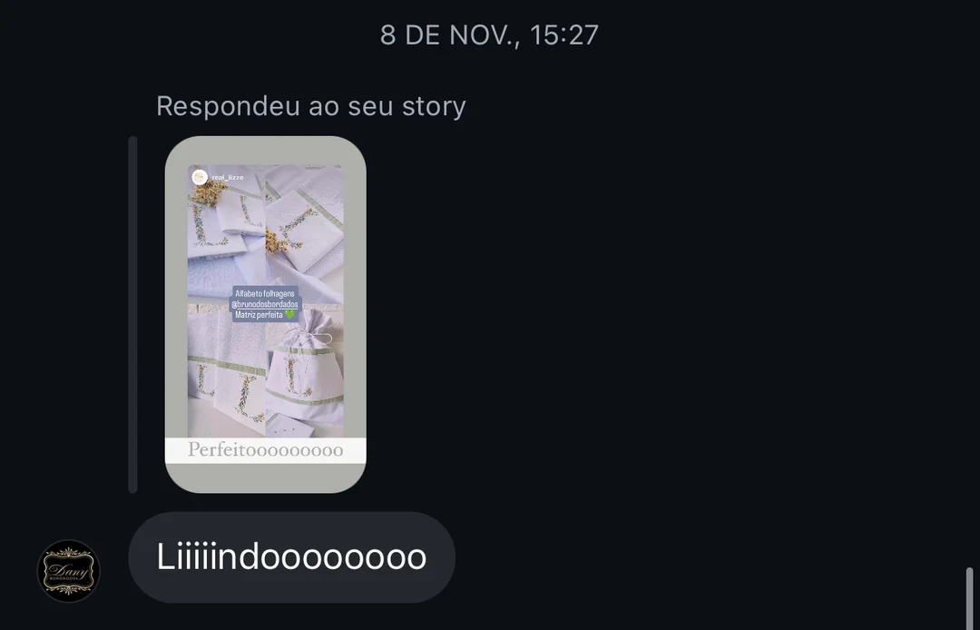 Feedback real de cliente Bruno dos Bordados 17