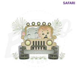 Kit Enxoval #82 - Safari rippled, redwork e mesversário