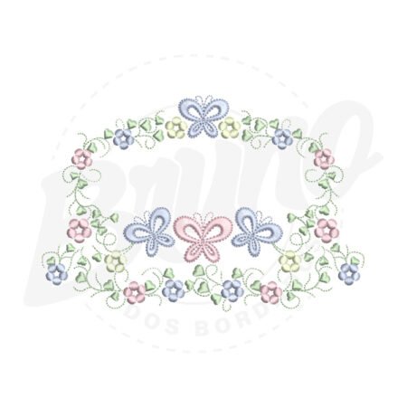 CG21M005-1 CG21M005 - Moldura flor e borboleta