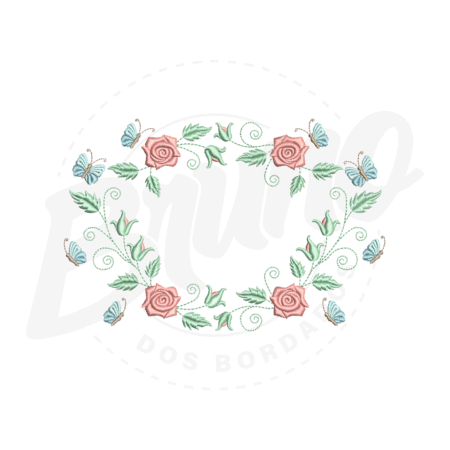 MP19M029-1 MP19M028 - Moldura Flor e Borboleta