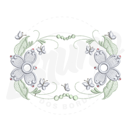 MP19M111 - Moldura flor e borboleta