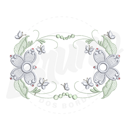 MP19M111-1 MP19M111 - Moldura flor e borboleta