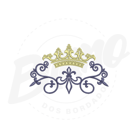 MP20M021 - Barrinha flor de lís e coroa