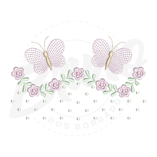 MP23M034 -  Barrinha Borboleta 3D, Aplique e Tatame