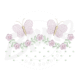 MP23M034 -  Barrinha Borboleta 3D, Aplique e Tatame