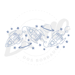 MP23M043 - Barrinha Foguete (redwork)