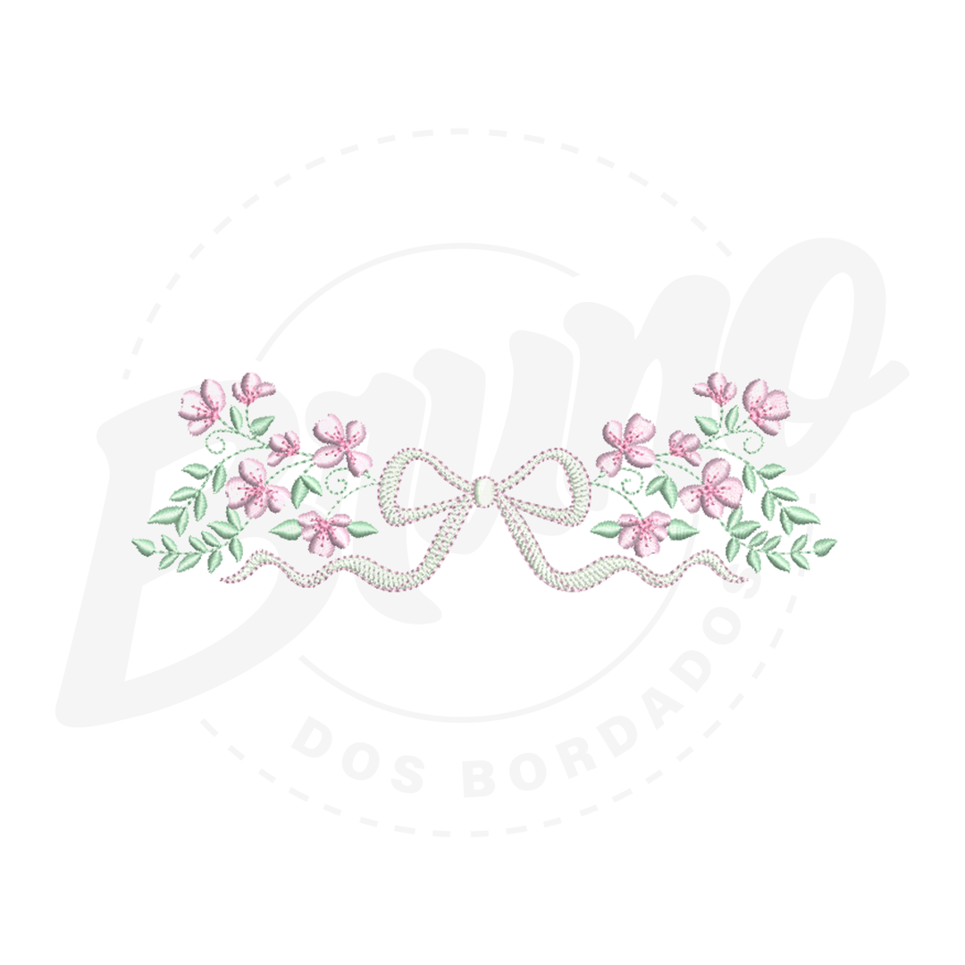 MP24M054 - Barrinha Floral e Laço