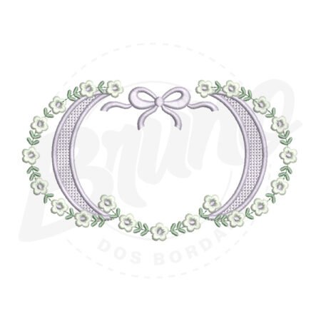 SMG01M007-1 SMG01M007 - Moldura floral e laço