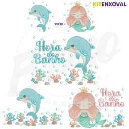 Kit Enxoval #121 - Fundo do Mar e Hora do Banho