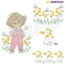 Kit Enxoval #117 - Menina e flores