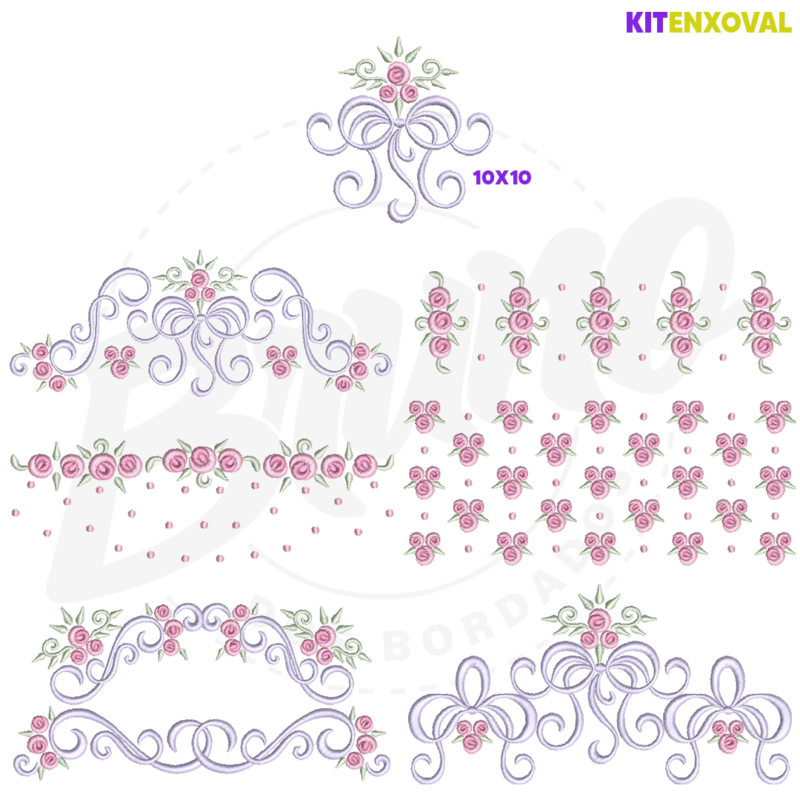 Kit Enxoval #153 - Laço e rosas