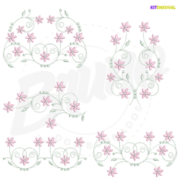 Kit Enxoval #167 - Arabesco e flor