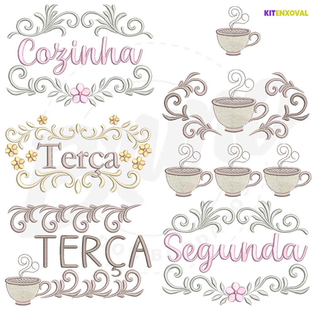 Kit Cozinha #5 - Bules & Semaninhas