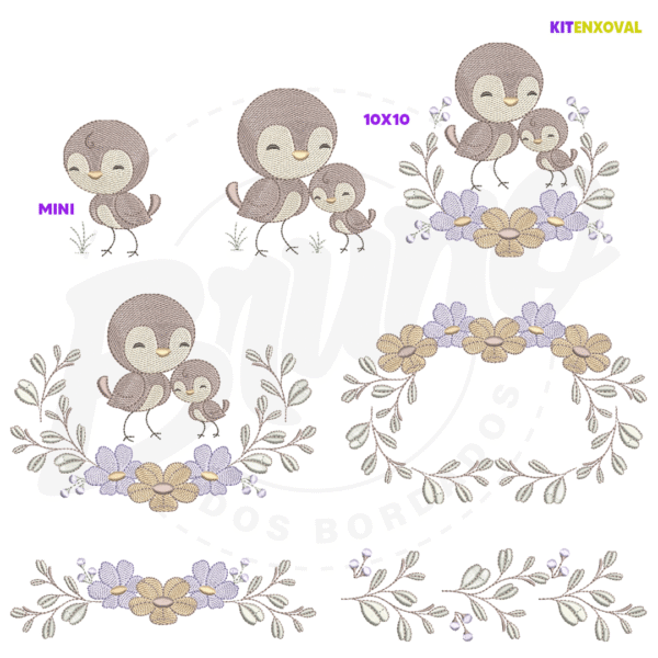 PADRAOFUNDOCATALOGO Kit Enxoval #161 - Passarinho