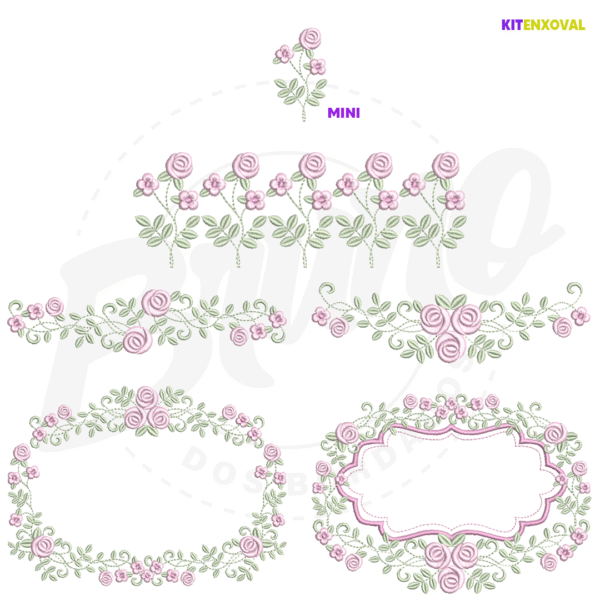 PADRAOFUNDOCATALOGO Kit Enxoval #162 - Rosas