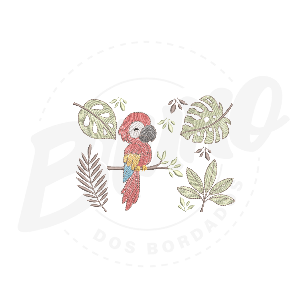 MP32M116 - Arara vermelha + 10x10