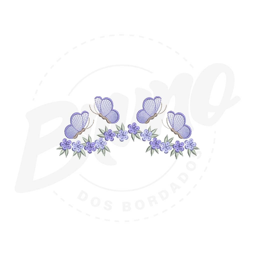 MP34M017 - Barrinha floral e borboletas