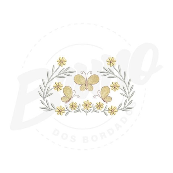 MP34M032T13X18 MP34M032 - Barrinha floral com borboleta