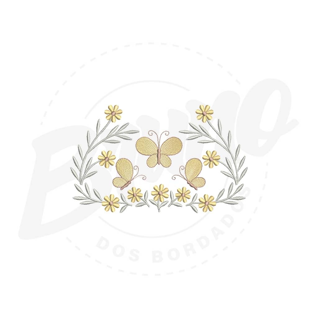 MP34M032 - Barrinha floral com borboleta