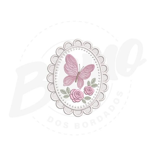 MP34M045T13X18 MP34M045 - Moldura borboleta efeito crivo