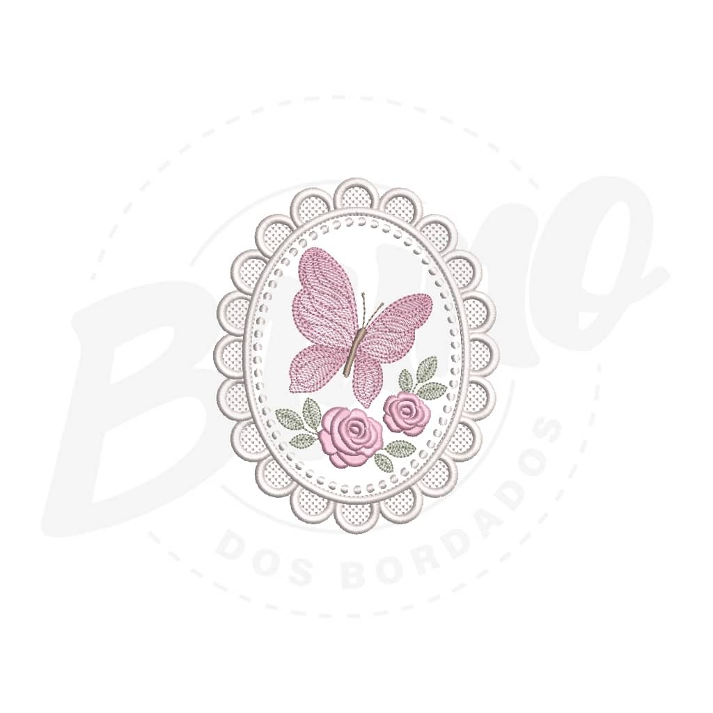 MP34M045 - Moldura borboleta efeito crivo