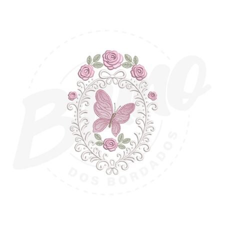 MP34M046T13X18 MP34M046 - Moldura borboleta e arabesco