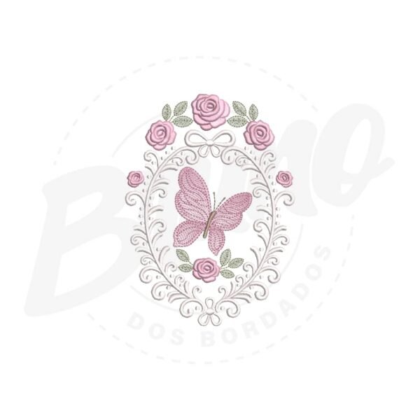 MP34M046T13X18 MP34M046 - Moldura borboleta e arabesco