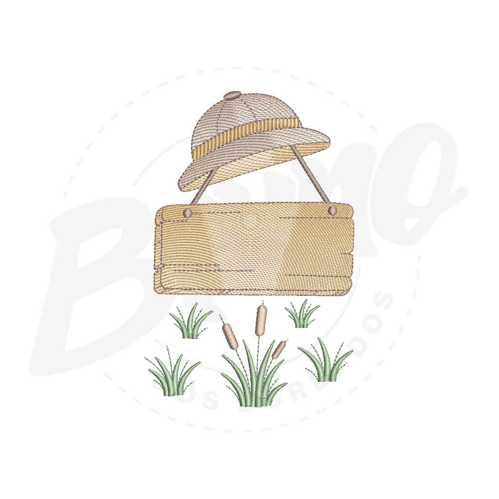 MP35M023 - Plaquina safari para nome