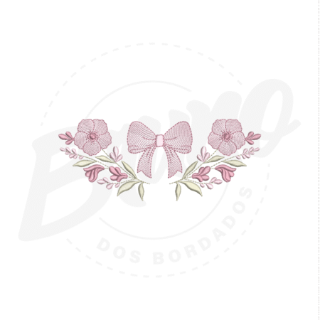 MP35M053T13X18 MP35M053 - Barrinha floral com laço