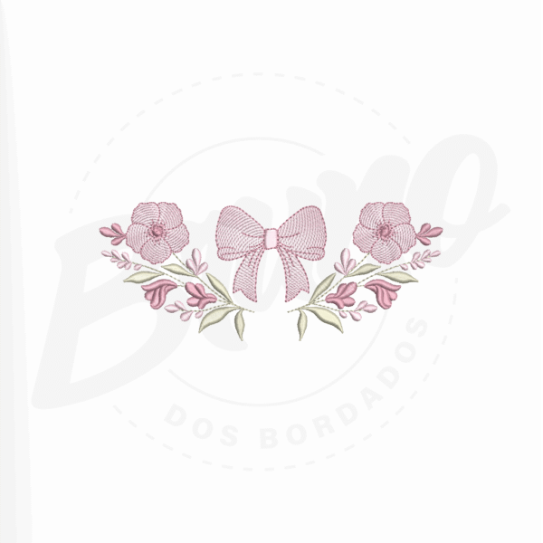 MP35M053T13X18 MP35M053 - Barrinha floral com laço