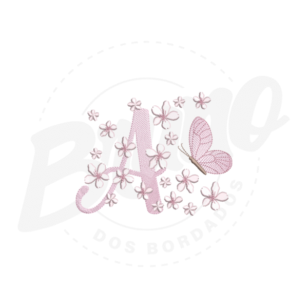 MP35M134T13X18A Alfabeto Borboleta 3D