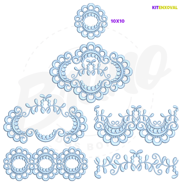 PADRAOFUNDOCATALOGO Kit Enxoval #178 - Arabesco