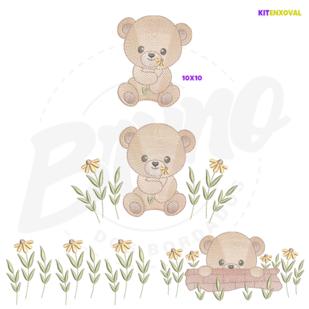 PADRAOFUNDOCATALOGO Kit Enxoval #179 - Ursinho