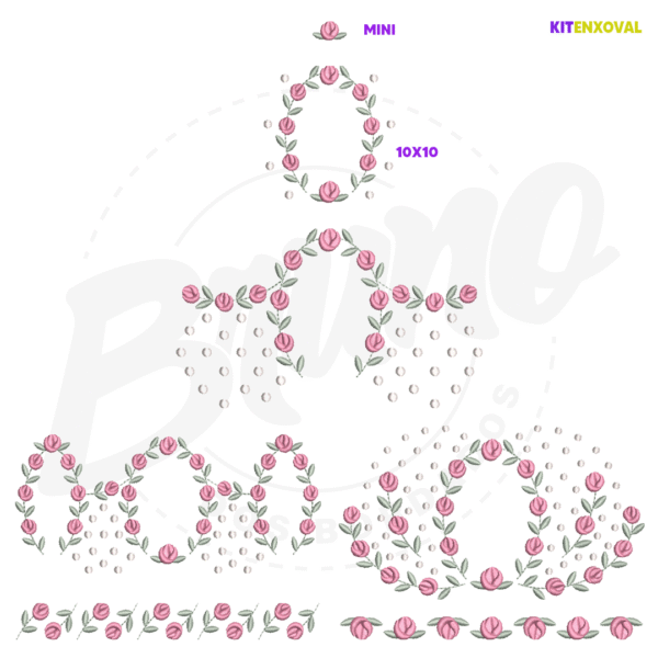 PADRAOFUNDOCATALOGO Kit Enxoval #183 - Rococó