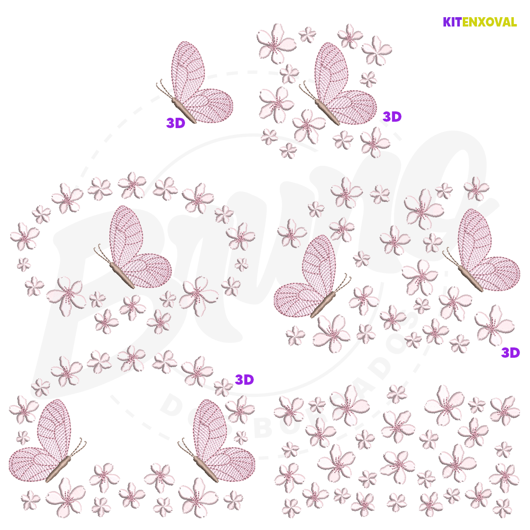 Kit Enxoval #185 - Borboleta + 3D