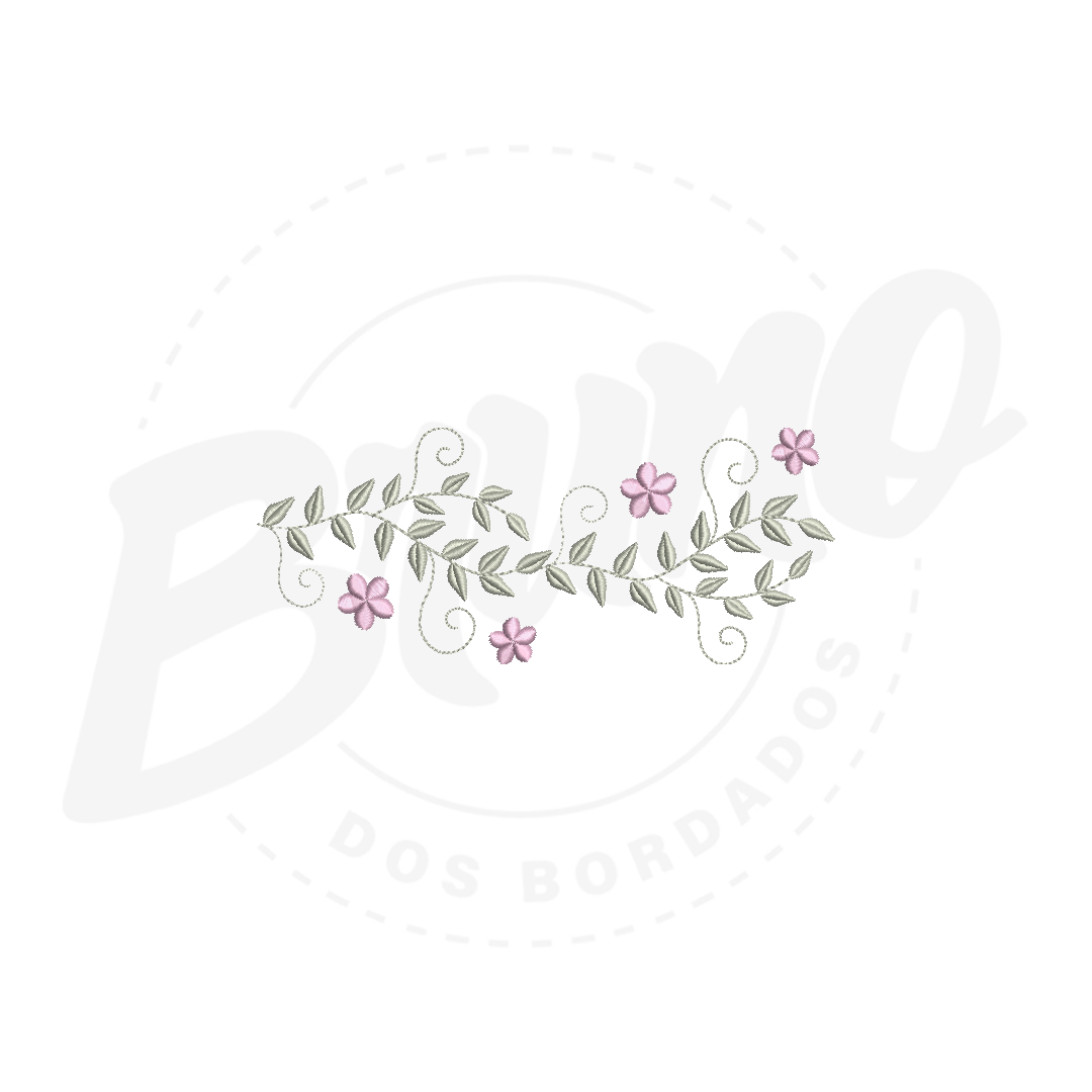 MP33M123 - Barrinha ramo e flor