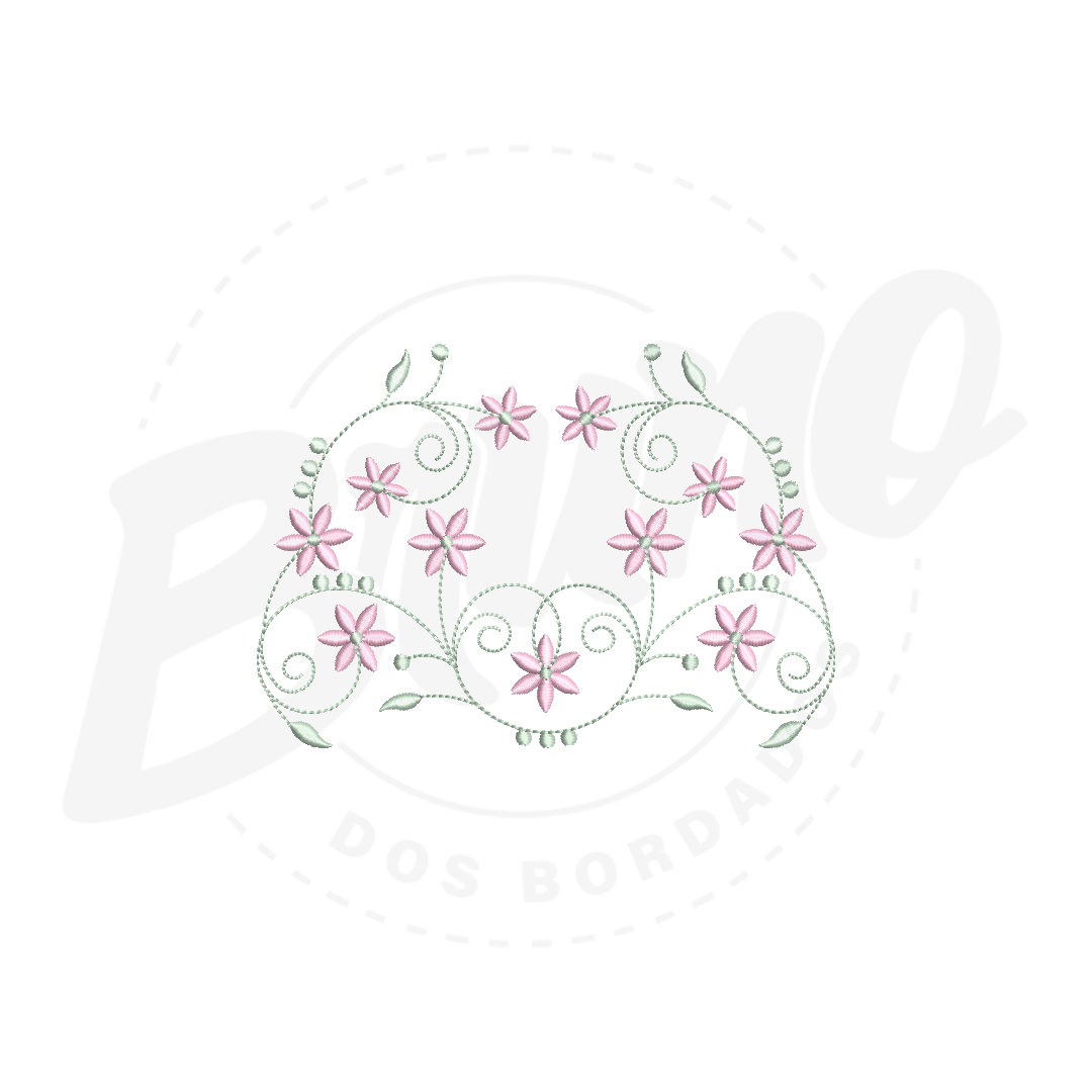 MP33M145 - Moldura  flor + arabesco