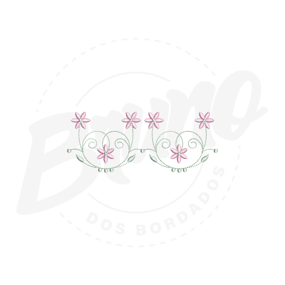 MP33M146 - Barrinha  flor + arabesco