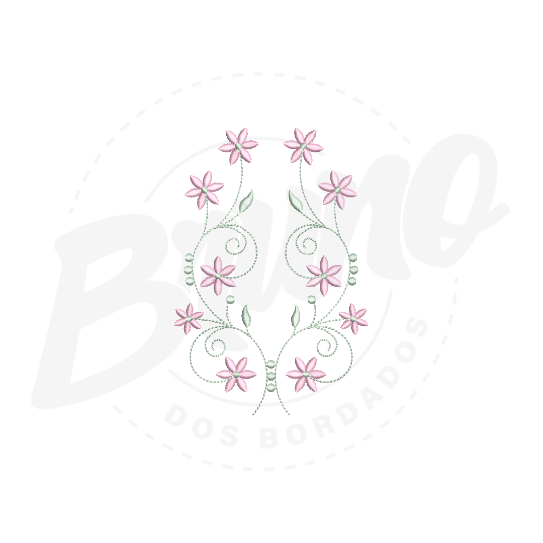 MP33M147 - Barrinha  flor + arabesco