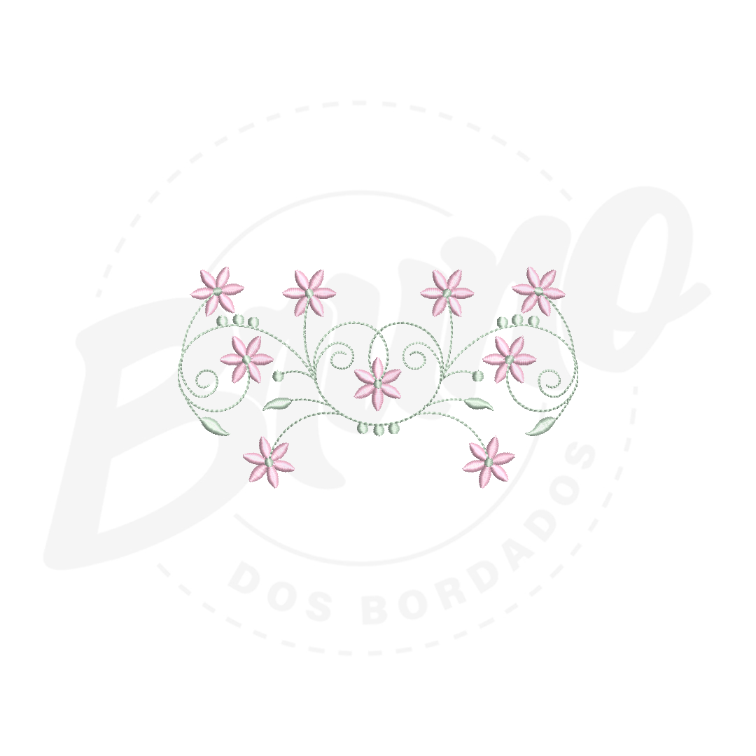 MP33M148 - Barrinha  flor + arabesco