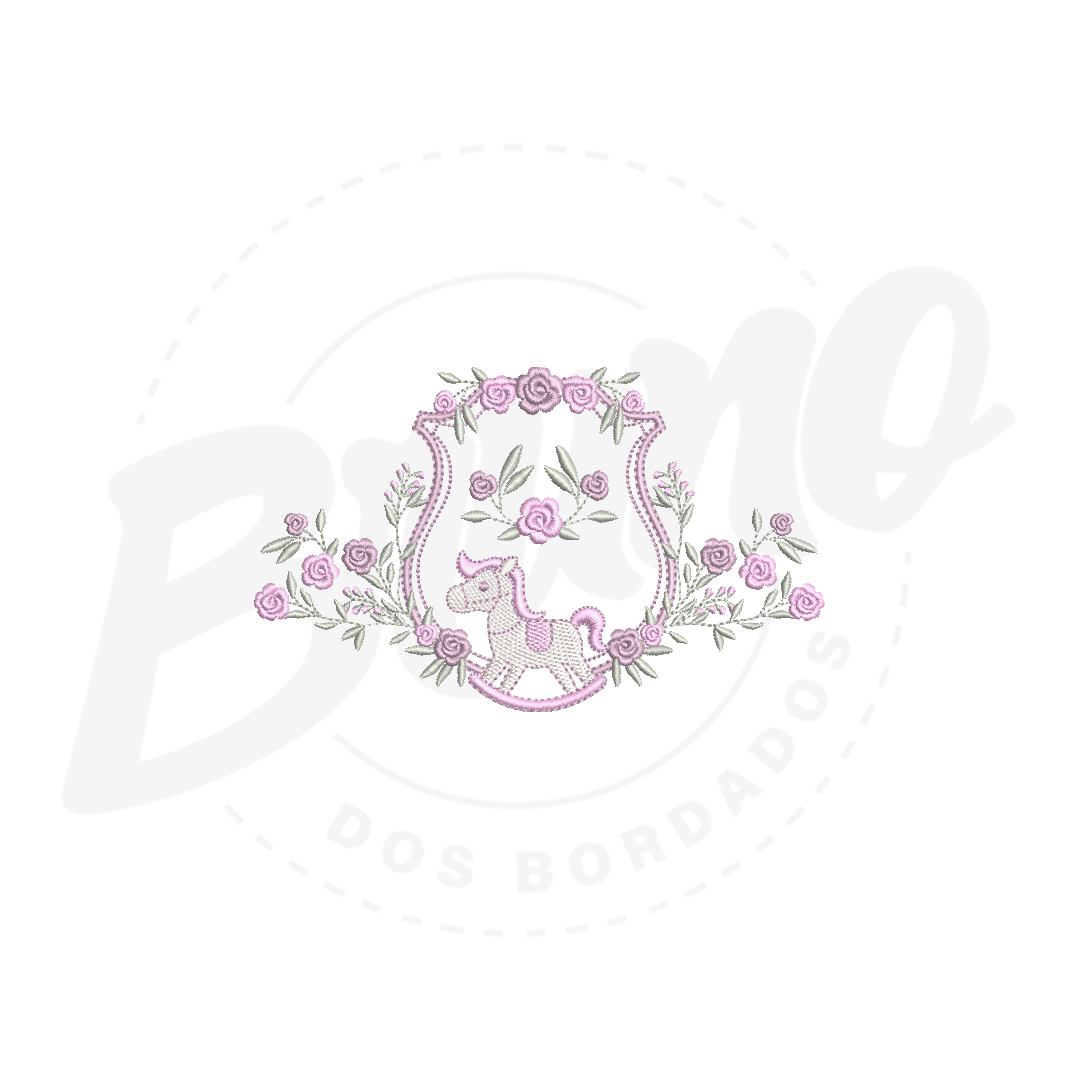 MP33M036 - Cavalinho com flores