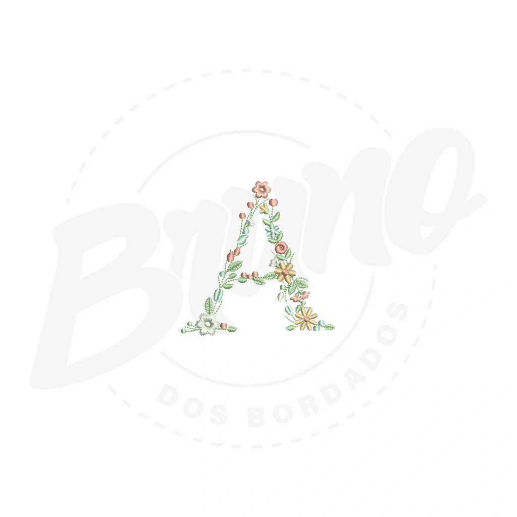 Alfabeto Floral (Maiúsculo) - MP06