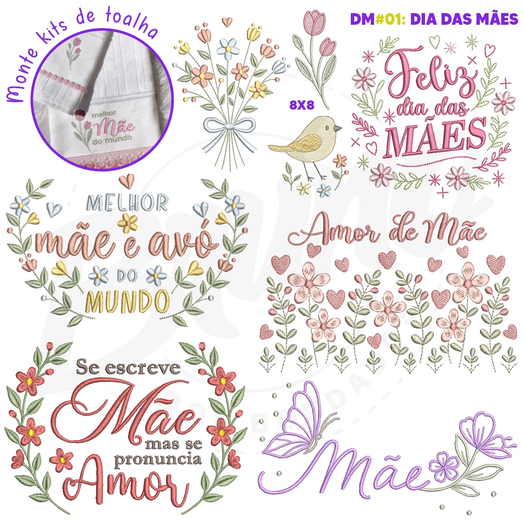 Coleção DM#01: Dia das Mães (43 matrizes)