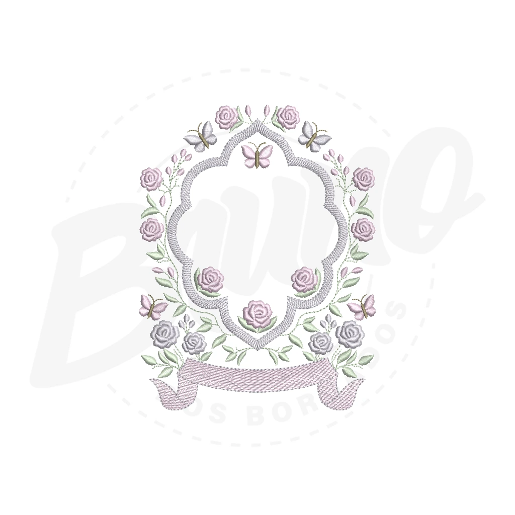 Kit Enxoval #53 - Moldura e Barrinha de Rosas