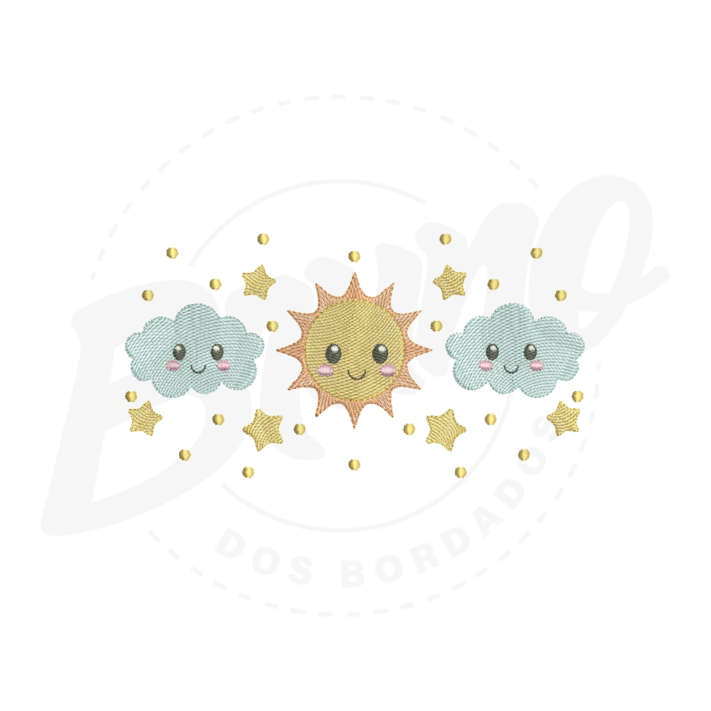 Kit Enxoval #130 - Céu, estrela, nuvem e sol